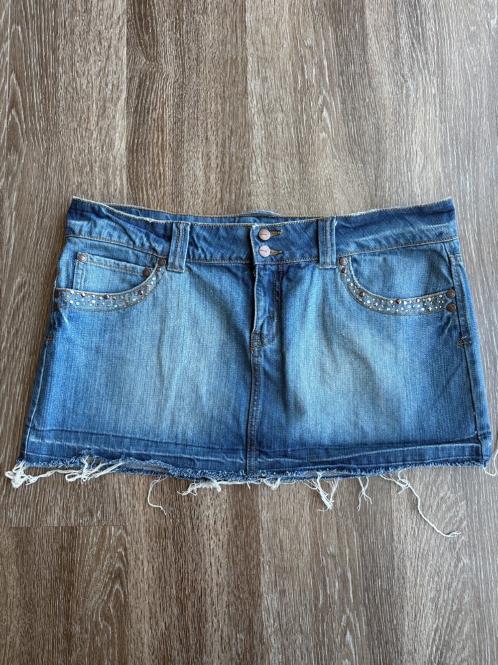 Jordache Y2K Bedazzled Mini Skirt